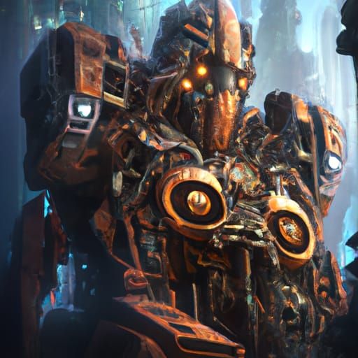 Hyperdetailed Killer Machine in Dark Fantasy Art