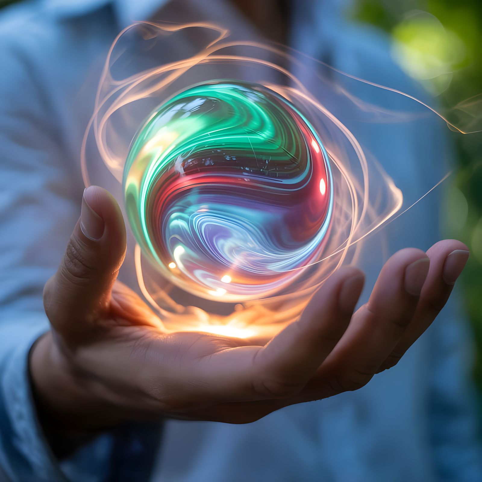 Healing Energy Emanates in Psychedelic Colors