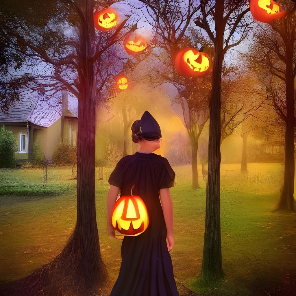 Eerie Halloween Scene