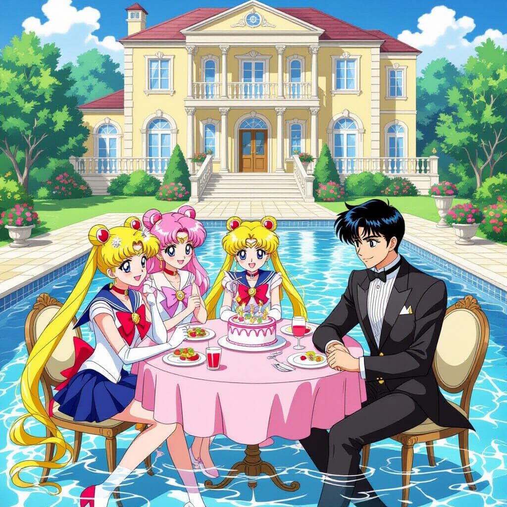 Sailor Moon Birthday Party at the Mansion