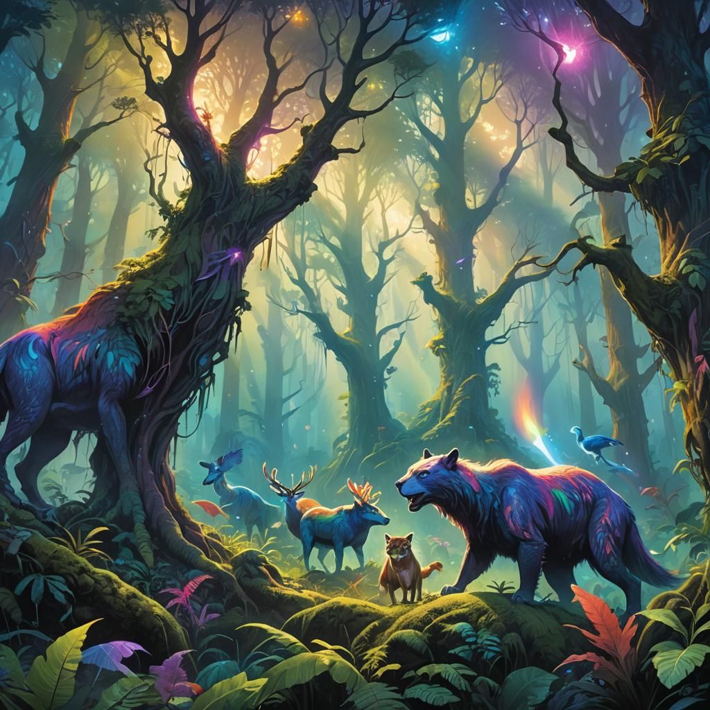 Terra Ultima Animals in Fantasy Forest Concept Art