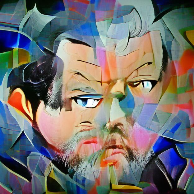 Abstract Anime Portrait Inspired by Orson Welles