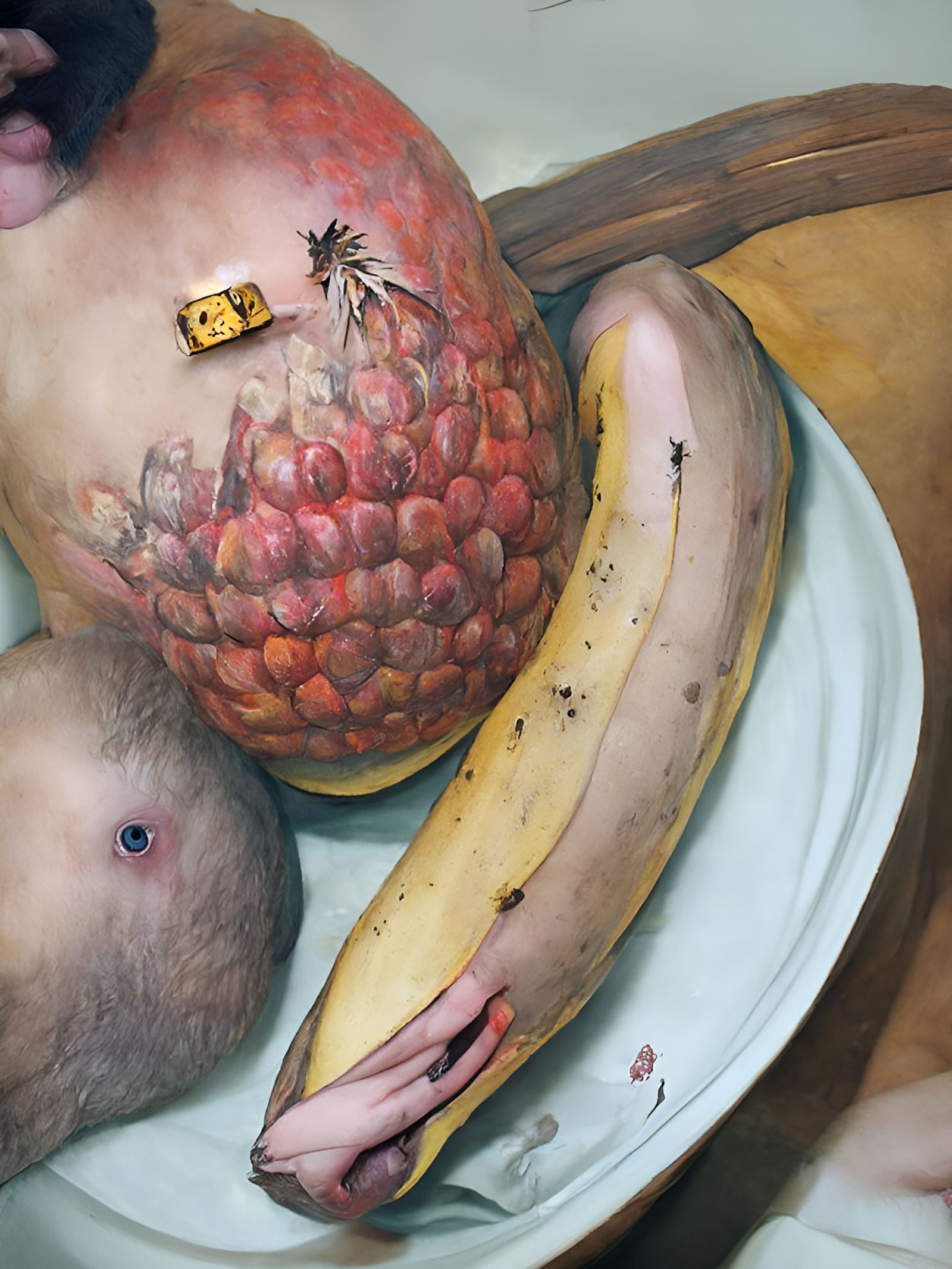 Realistic Still Life Painting of Fruit by Witz