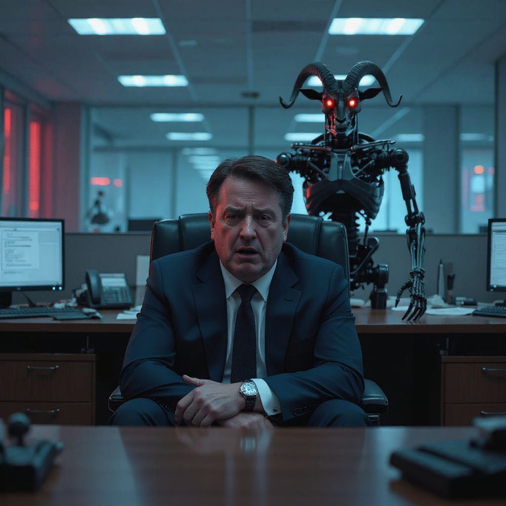 Pierre Poilievre Hiding from Terminator: Cinematic Film Stil...