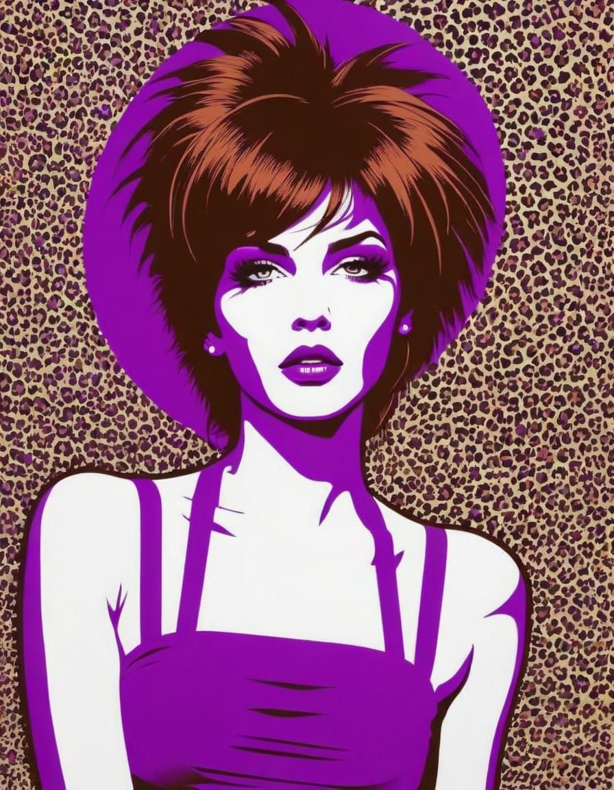 Vibrant Punk Music Poster in Deep Purple and Mocha Tones