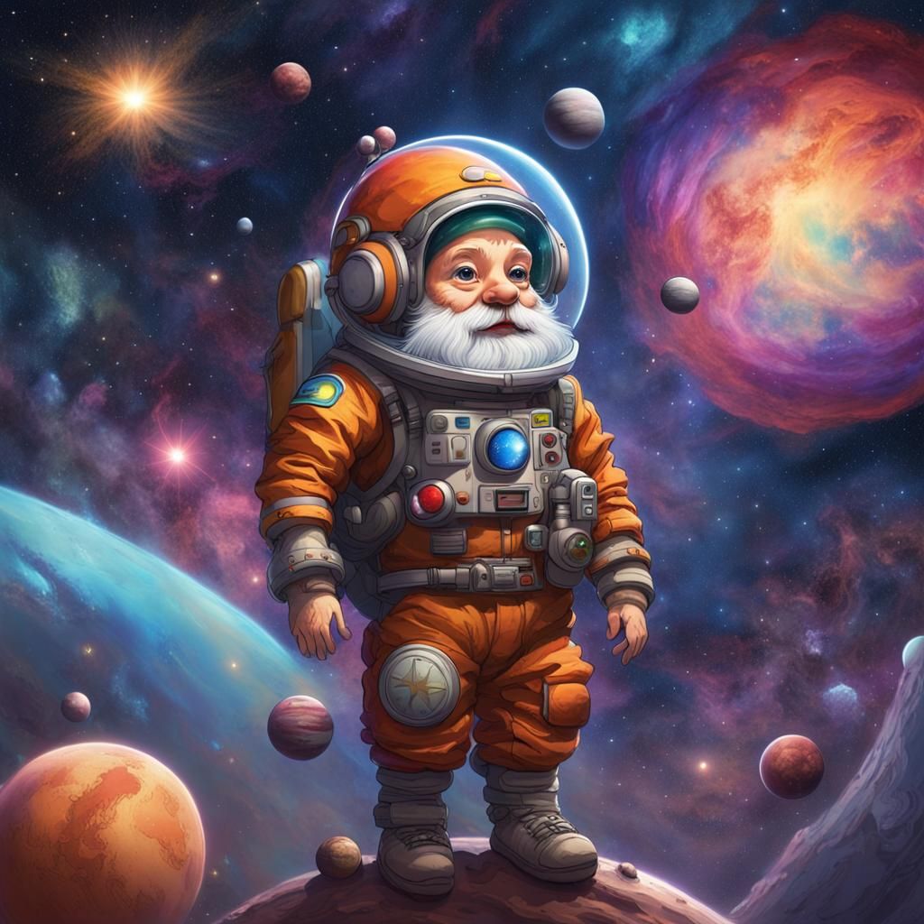 Gnome's Whimsical Space Adventure