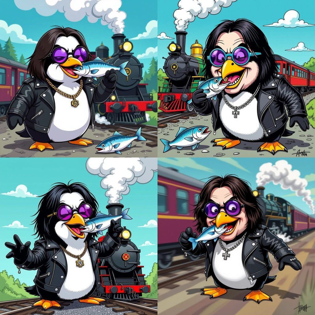 Ozzy Osbourne as Cartoon Penguin