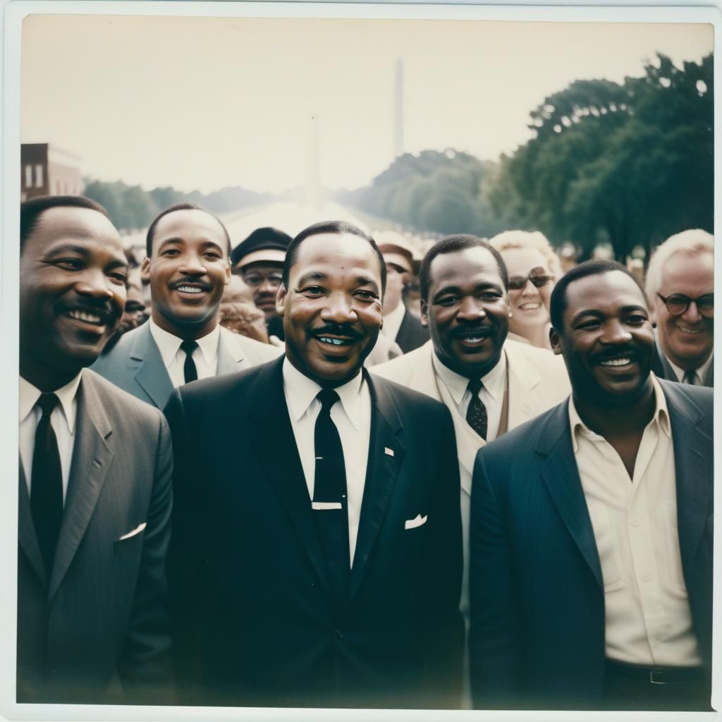 Martin Luther King Jr. Smiling With Neighbors