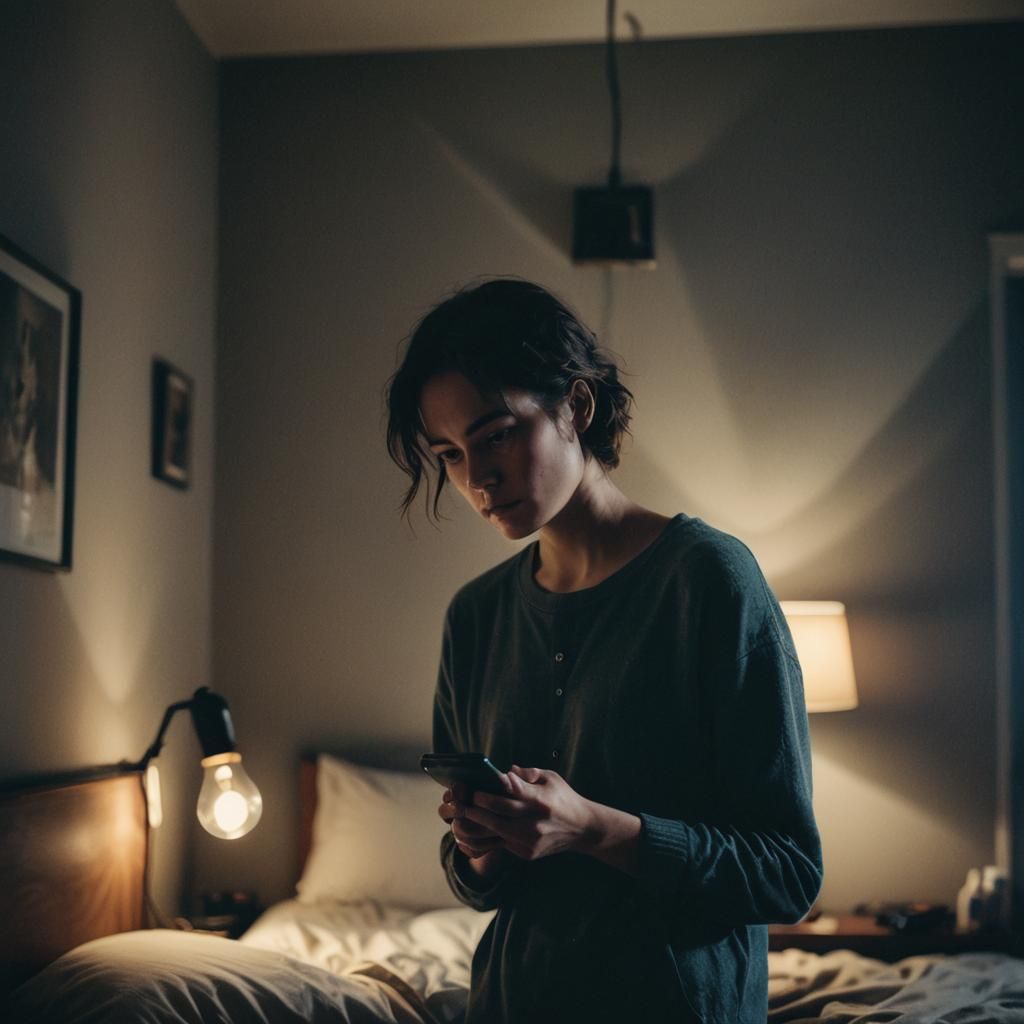 Moody Bedroom Scene in Cinematic Style