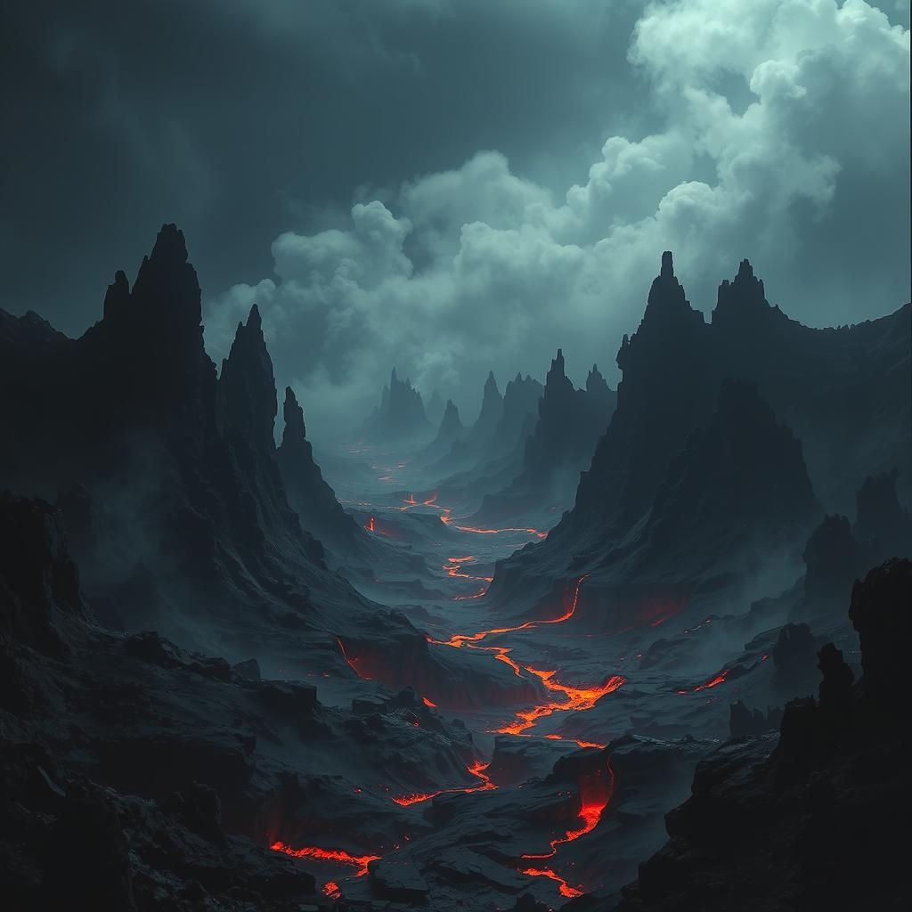 Infernal Landscape as Dark Cinematic Art