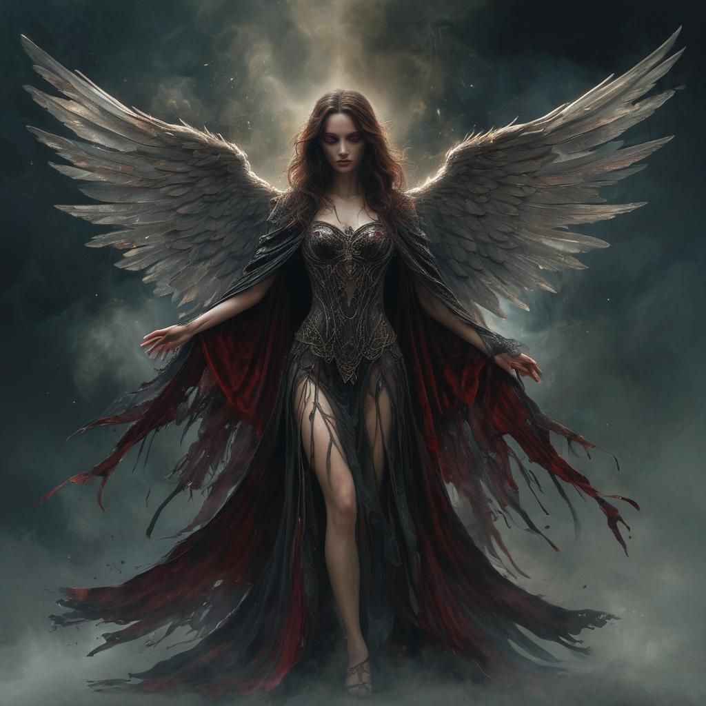 Ethereal Angel of Death with Fairy Wings
