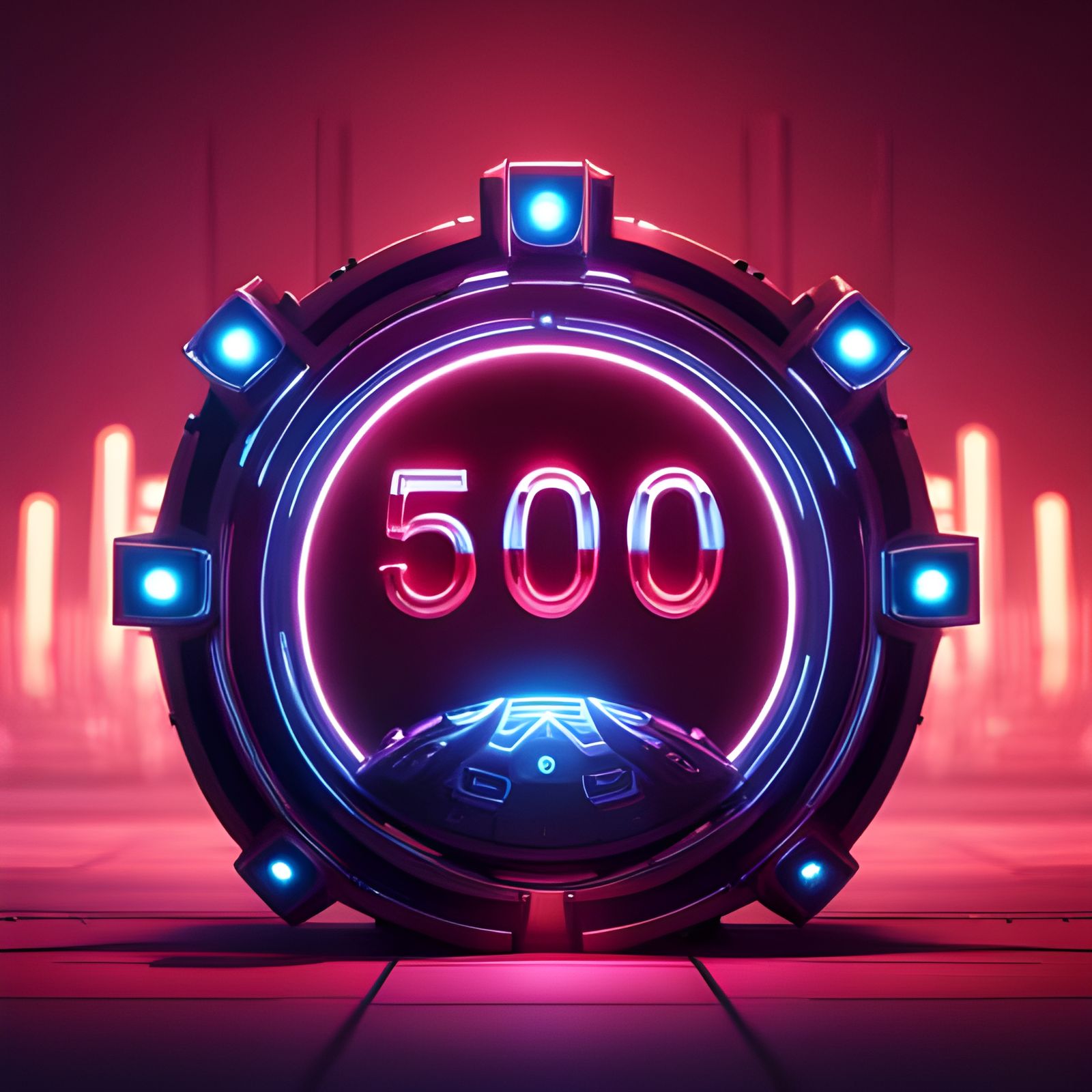 Futuristic Sci-Fi LED Sign Celebrates 500 Followers