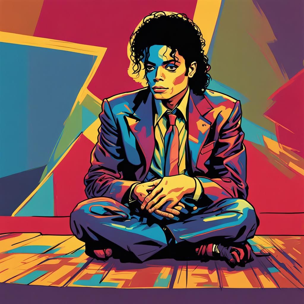 Michael Jackson in Pop Art Style at MTV Awards