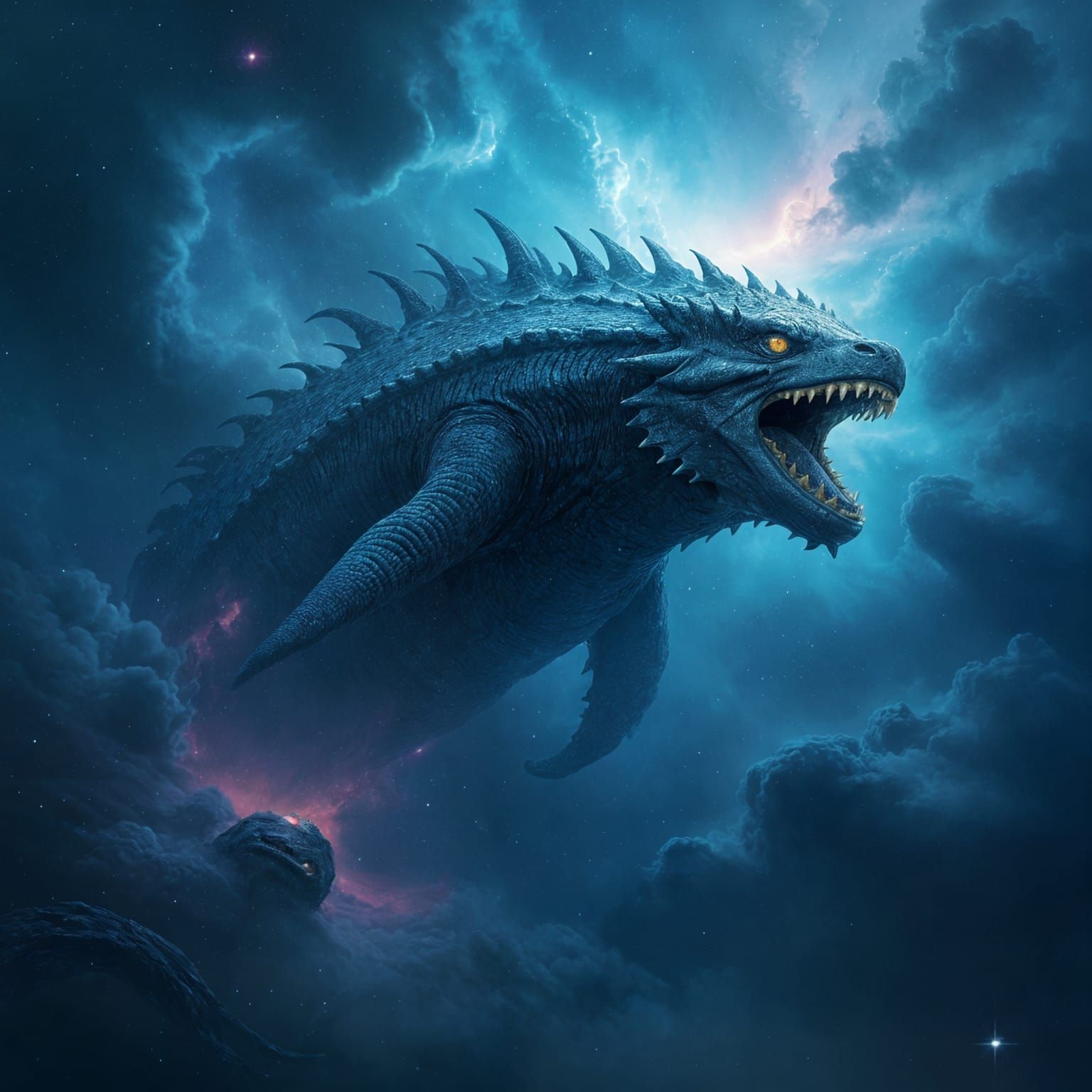 Colossal Leviathan Emerges from Cosmic Nebula