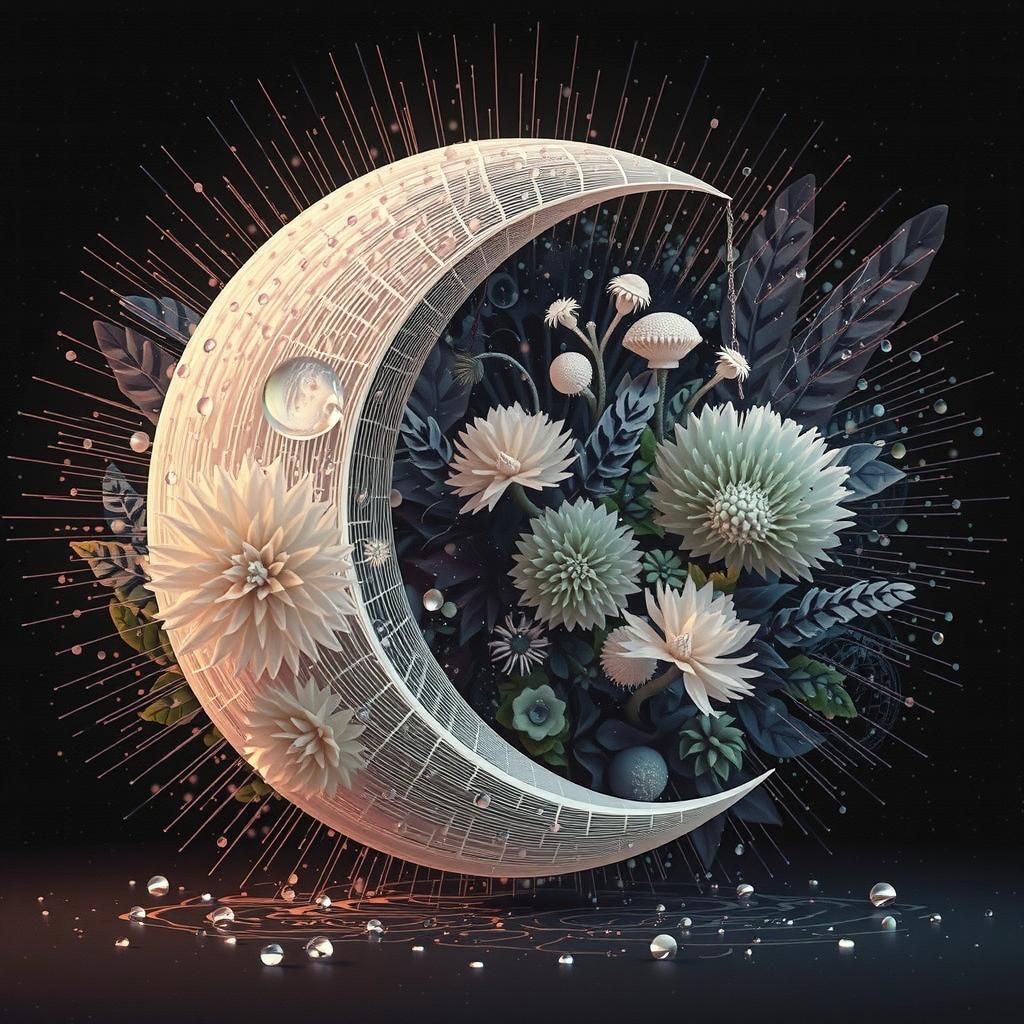 Tiny Fairy on Iridescent Mushroom: Ethereal Macro Photograph