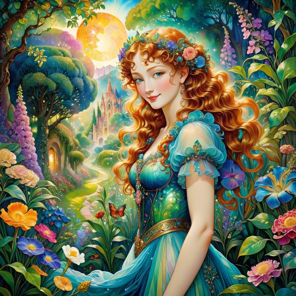 Surreal Floral Wonderland in Vibrant Post-Impressionist Styl...