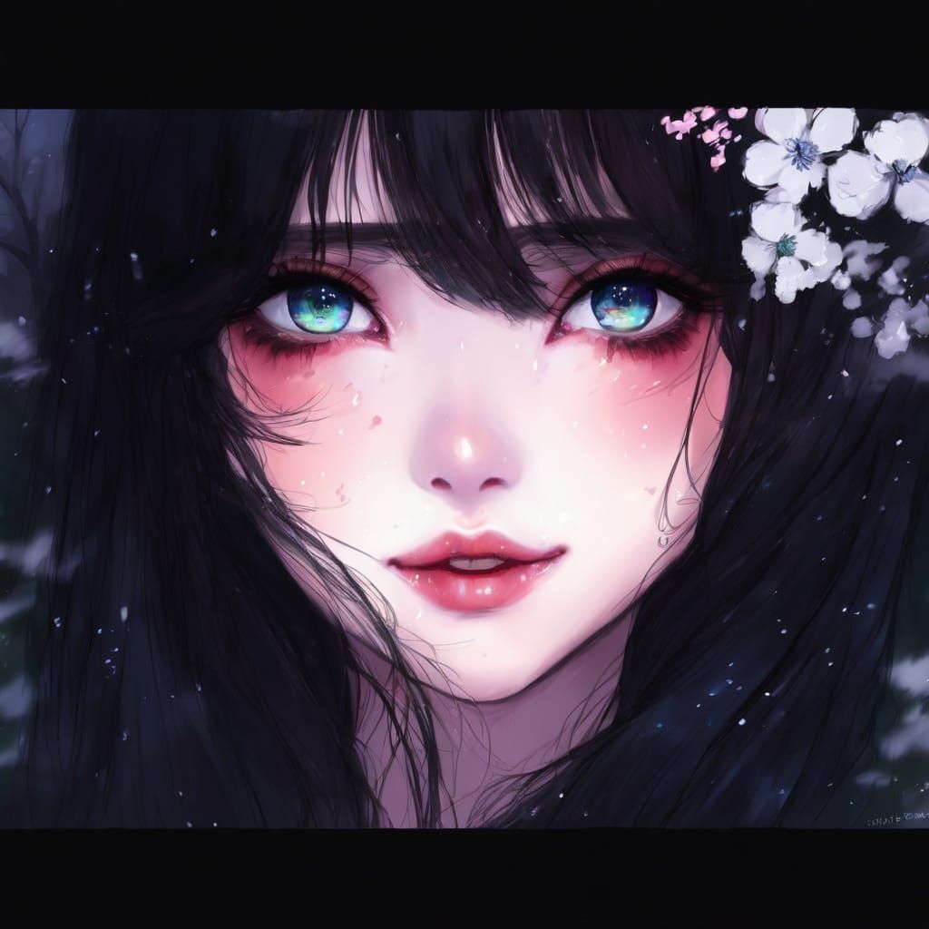 Surreal Portrait of a Haute Couture Woman in Impressionist S...