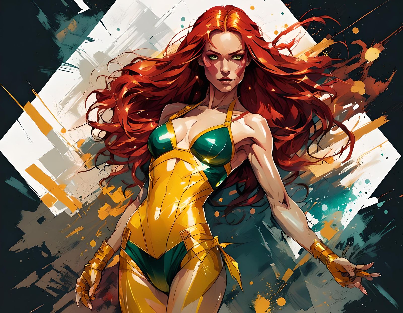 Anime Jean Grey in Bikini, Golden Age Style