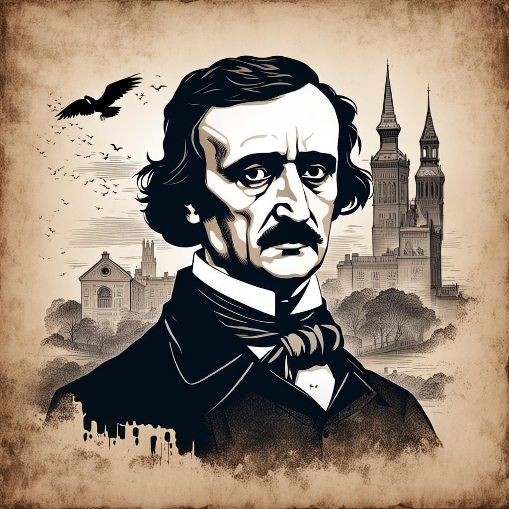 AI Image of Edgar Allan Poe in Gothic Style