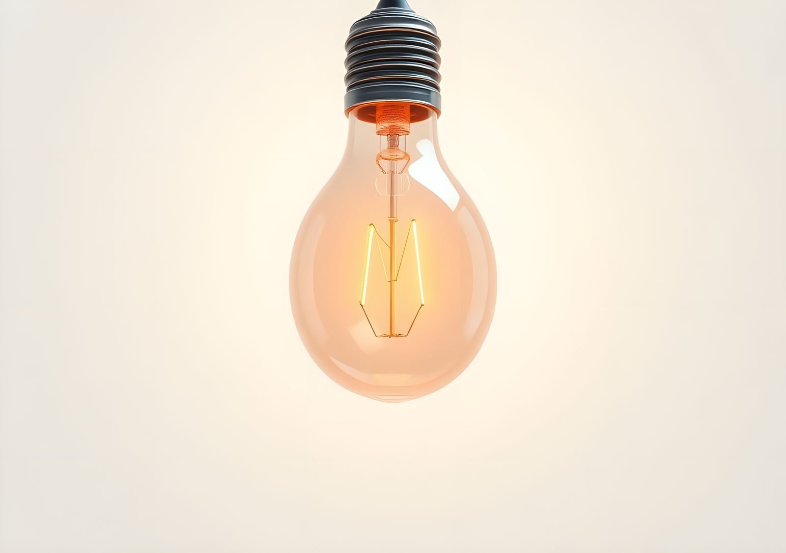 Idea Concept: Hyperrealistic Light Bulb with Tech Icons
