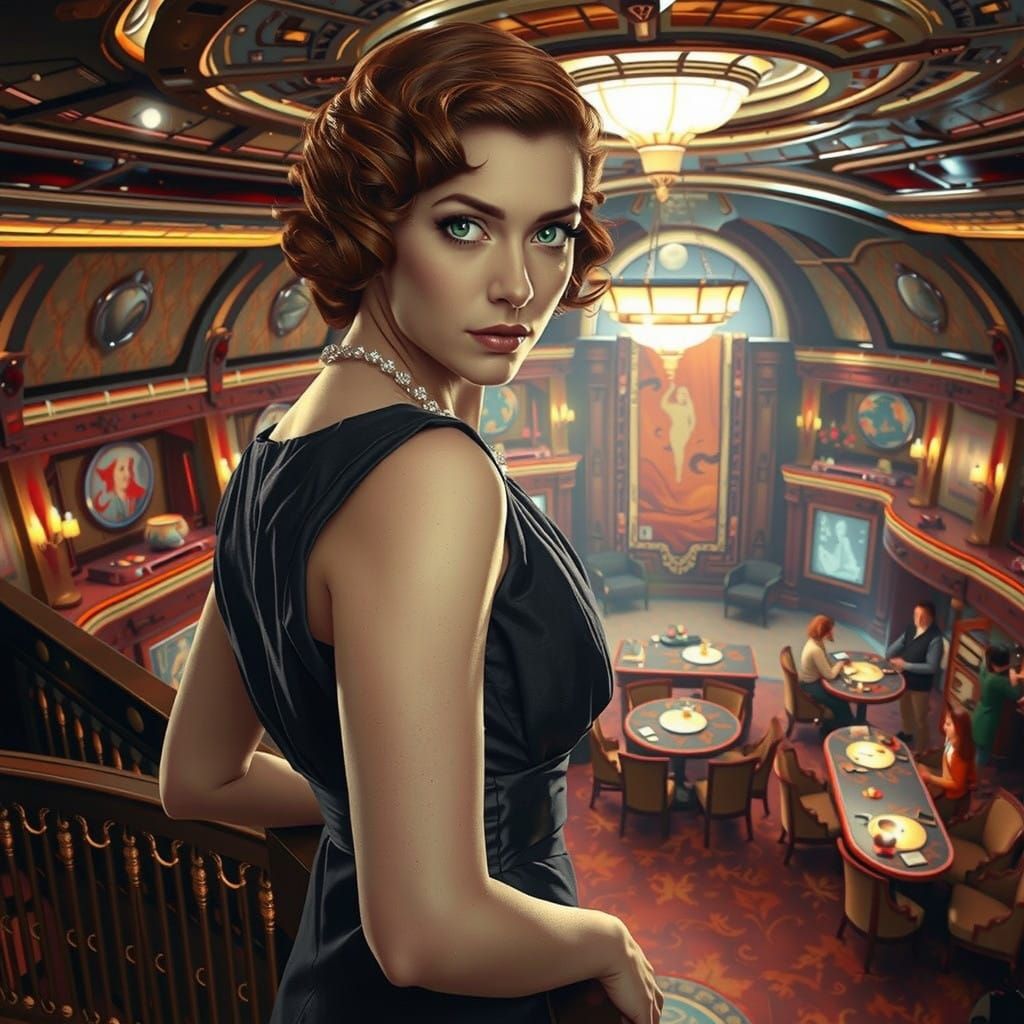 Regal Space Opera Art Deco Baroness