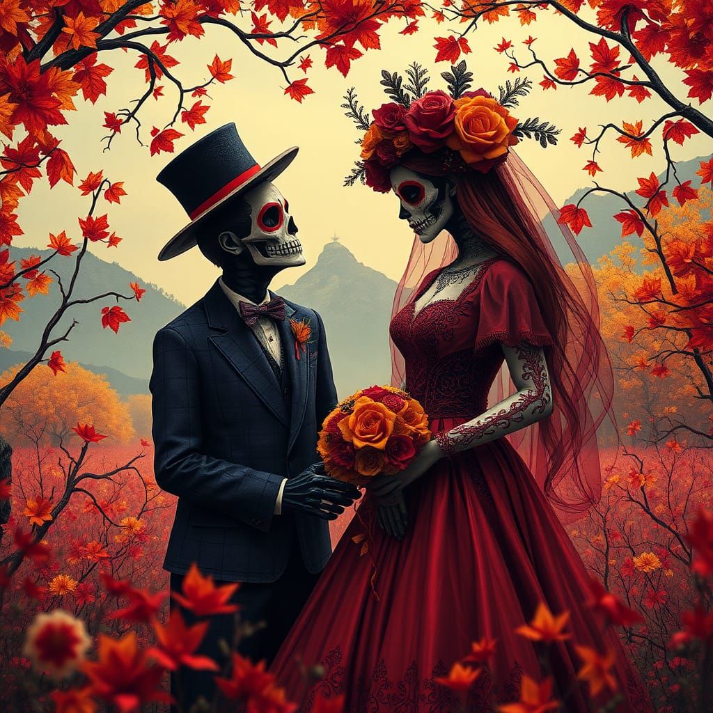 Day of the Dead Wedding as Matte Painting