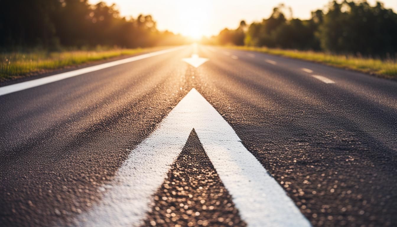 Road with Arrow Symbolizing Forward Progress