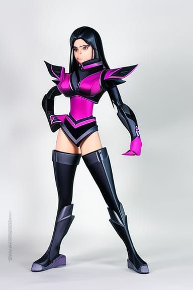 Anastasia Leonova in High-Tech Battlesuit: Sci-Fi Anime Art