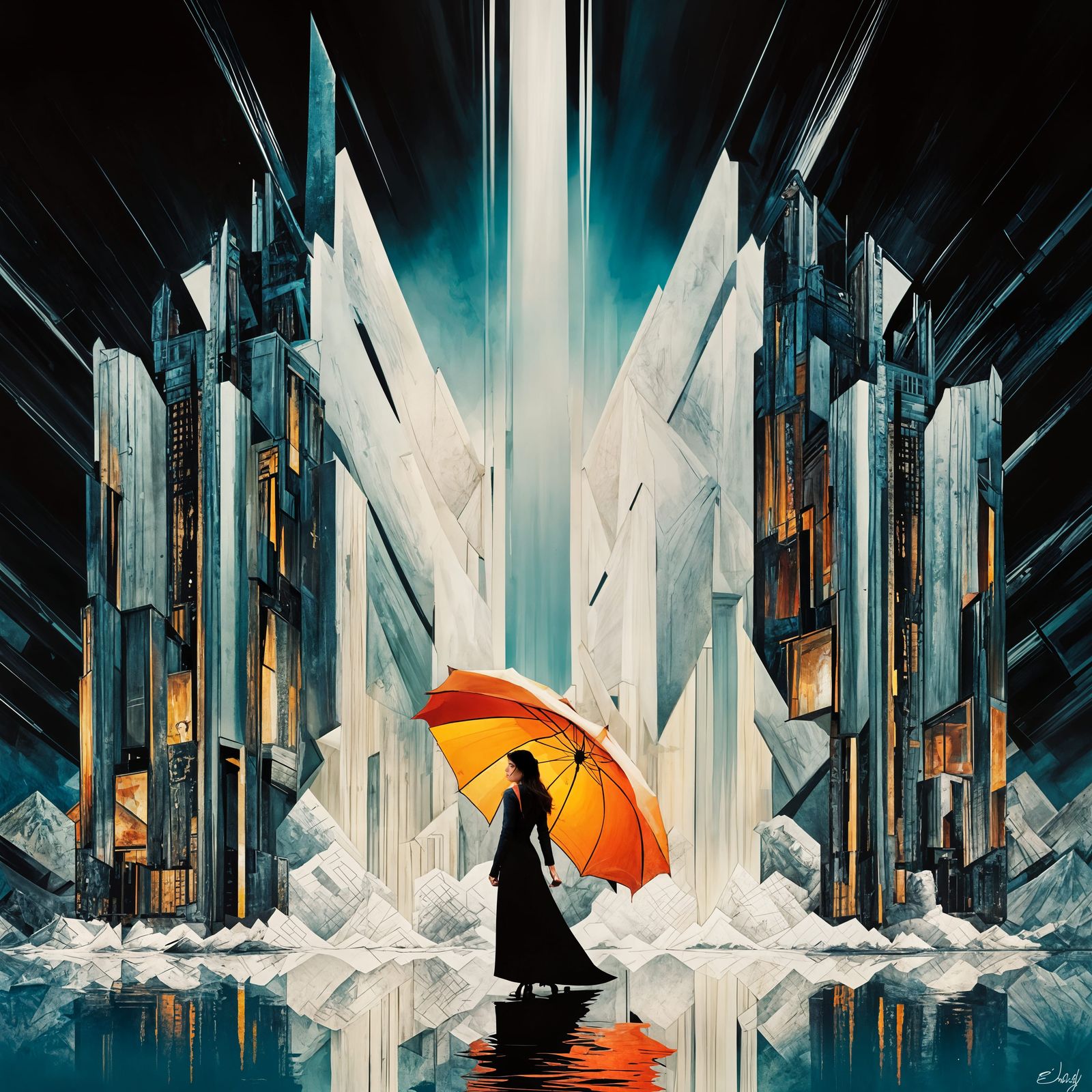 Abstract Female Portrait in Hyperrealistic Style