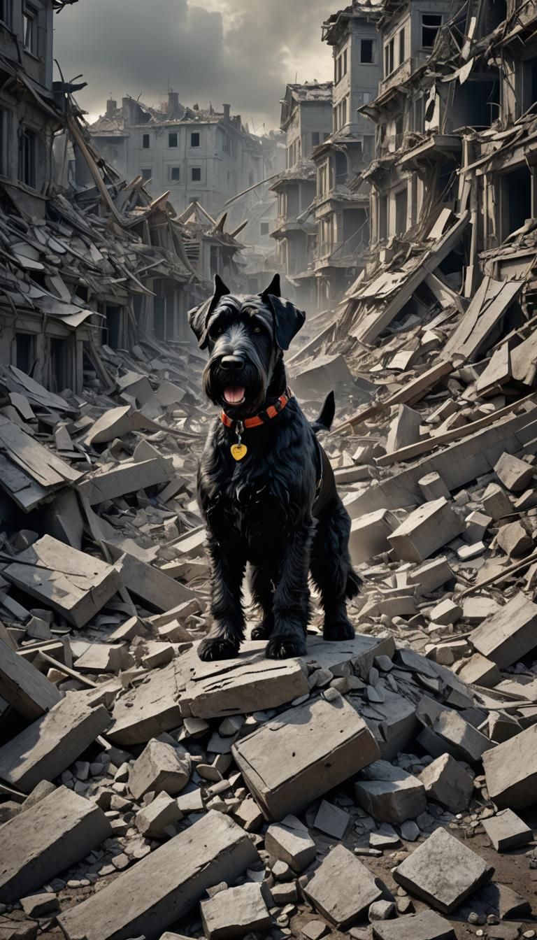 Giant Schnauzer Search and Rescue in Rubble