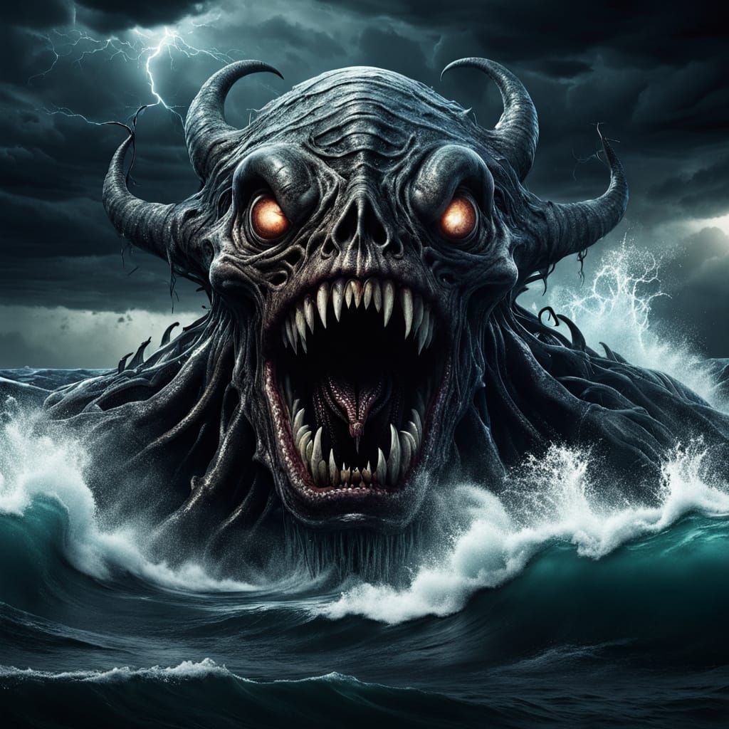 Eldritch Horror Demon Emerges from Dark Depths in Cosmic Hor...