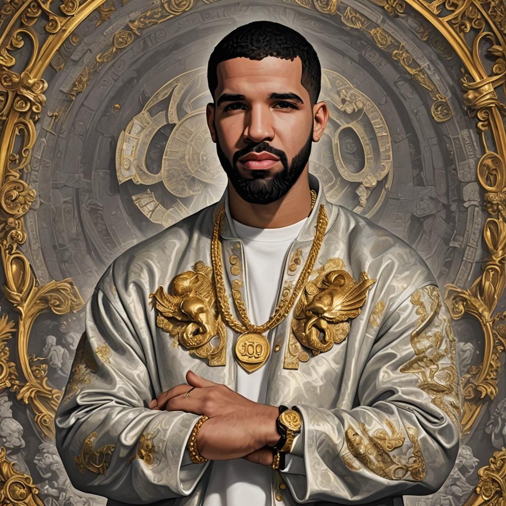 Rapper Drake as a 69 God