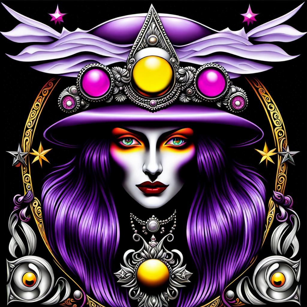 Mushroom-Eyed Priestess: Punk Pagan Gothic Fantasy Art