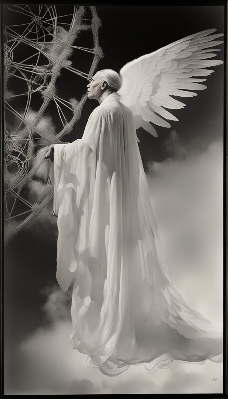 An angel.caught in a dream catcher  Je me souviens des mouvements hésitants de mes rêves/hold tight,professional photogr...