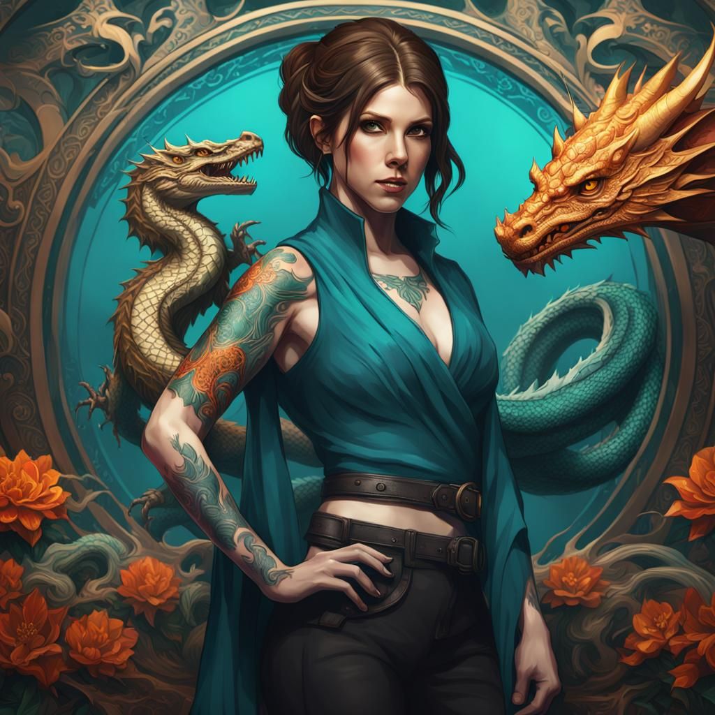 Anna Kendrick Concept Art with Dragon Tattoos