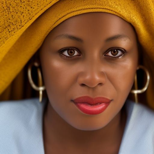 Caribbean Woman Beach Portrait in Professional Style