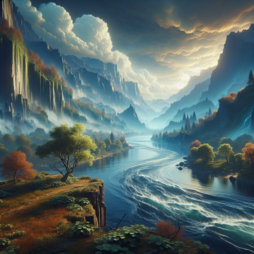River on the Brink: A Matte Painting