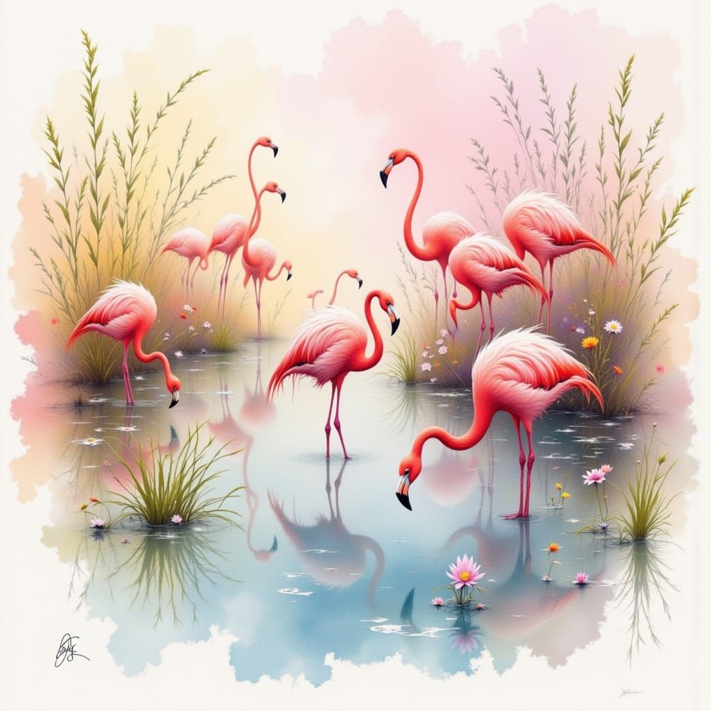 flamingos