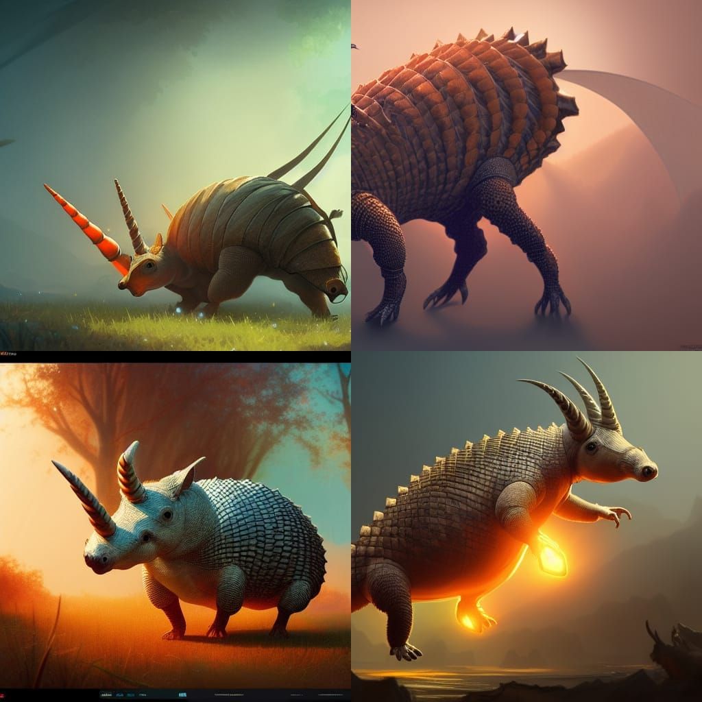 Armadillo Unicorn Concept Art in 8K Resolution