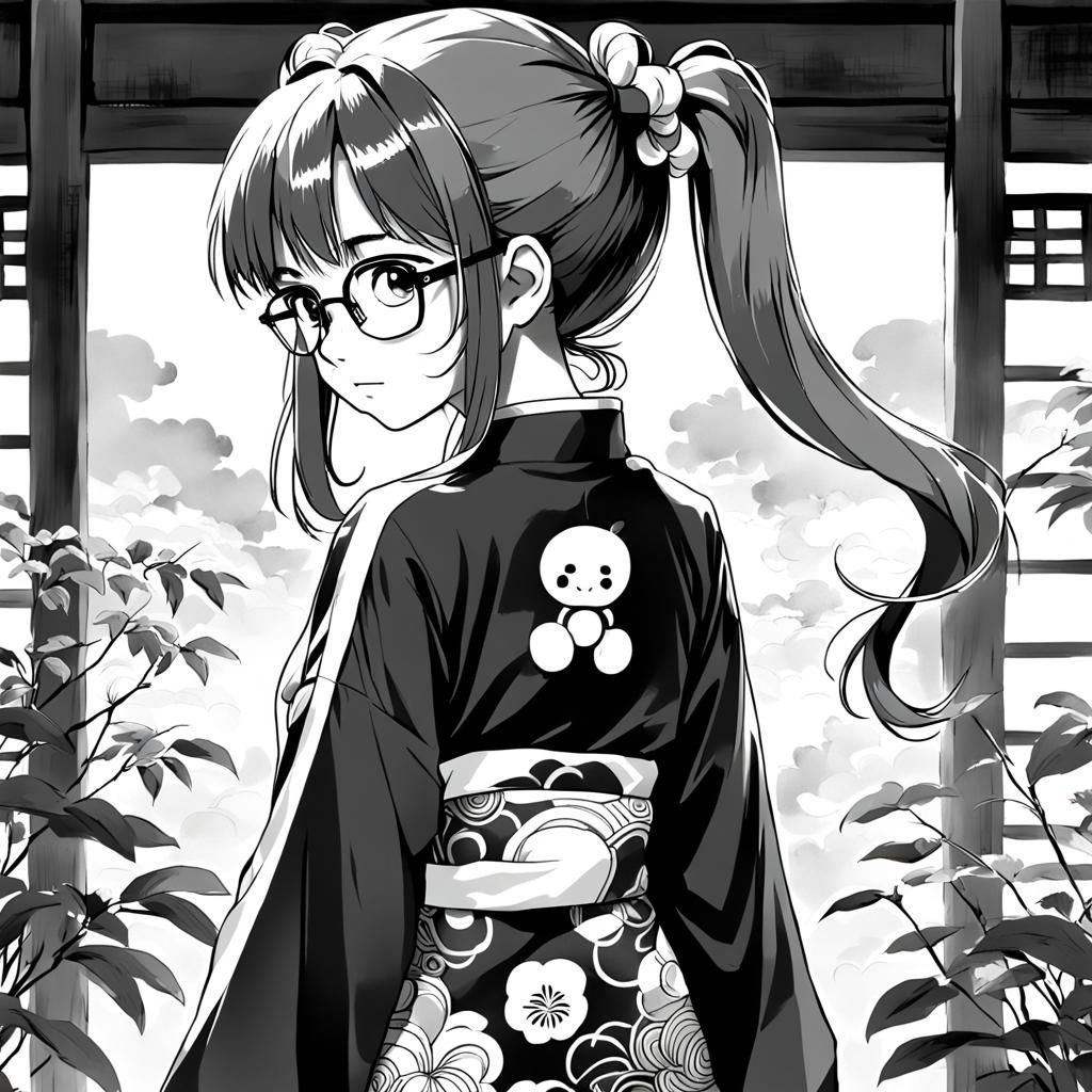 80s Anime Style Woman in Chinese Dress