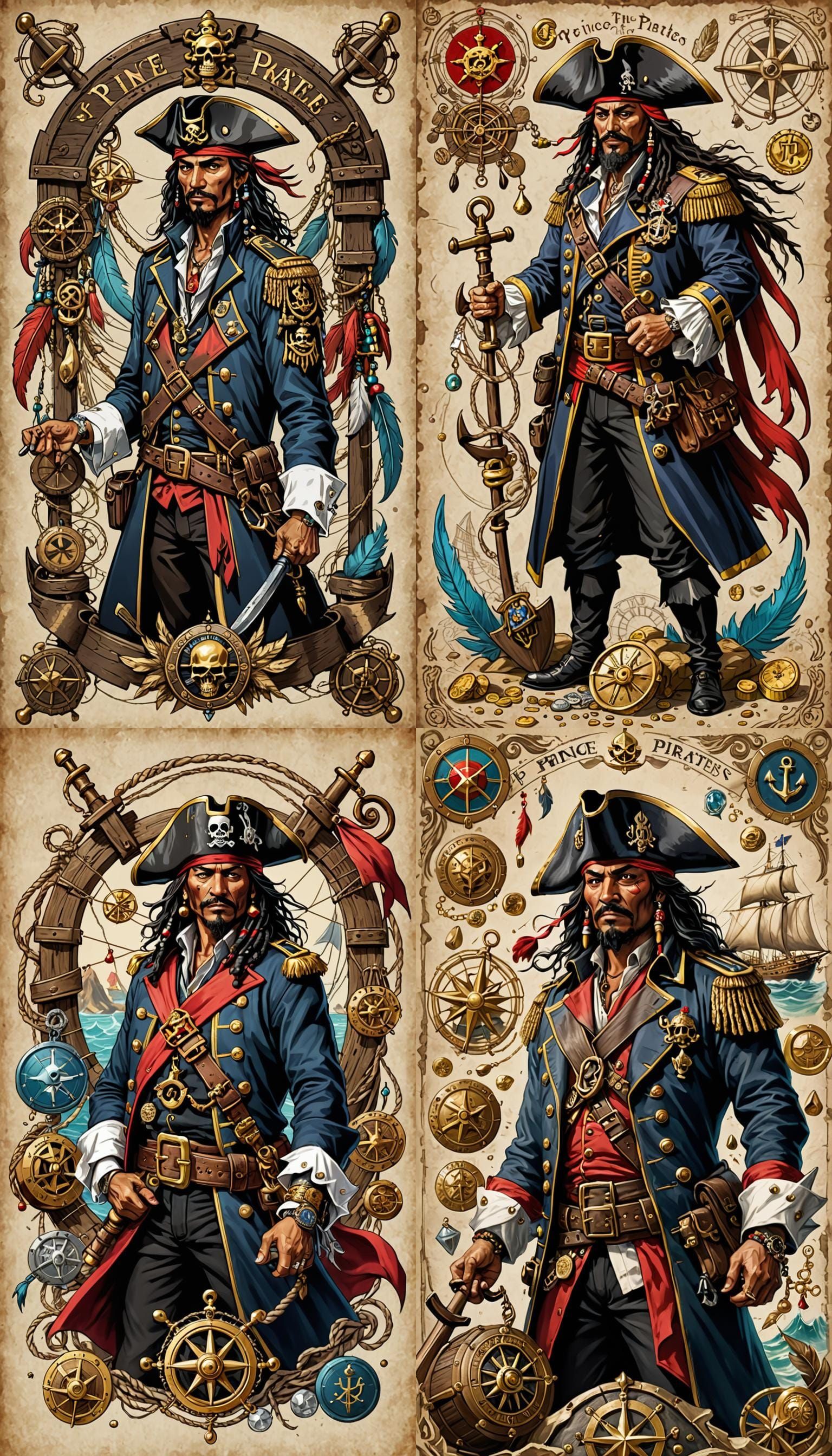 Pirate Prince with Hook and Royal Treasures