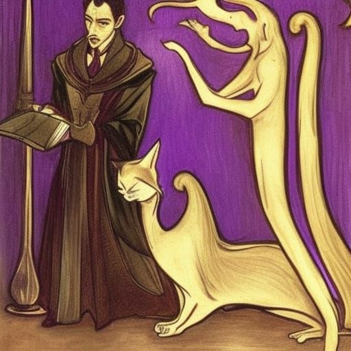 Vampire Lord Studies Quantum Physics: Dark Fantasy Art