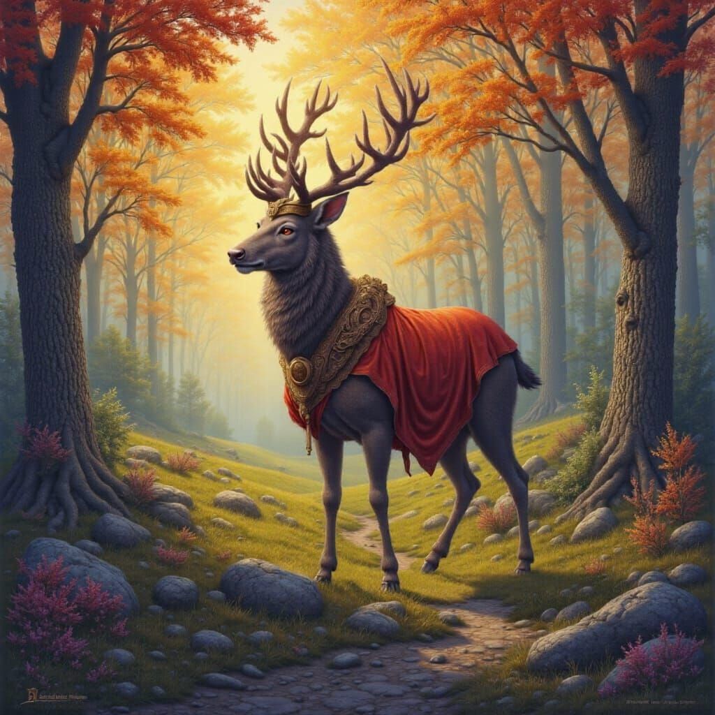 Corrected AI Image: Anatomically Accurate Deer