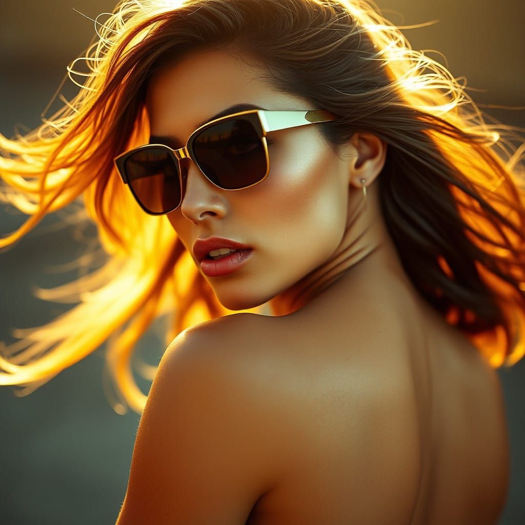 Latina Goddess in Golden Light