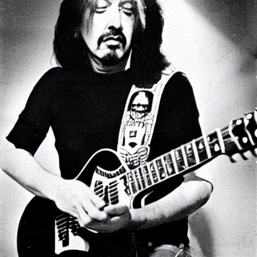 Guitarist in Spaceship: Retro Sci-Fi Illustration