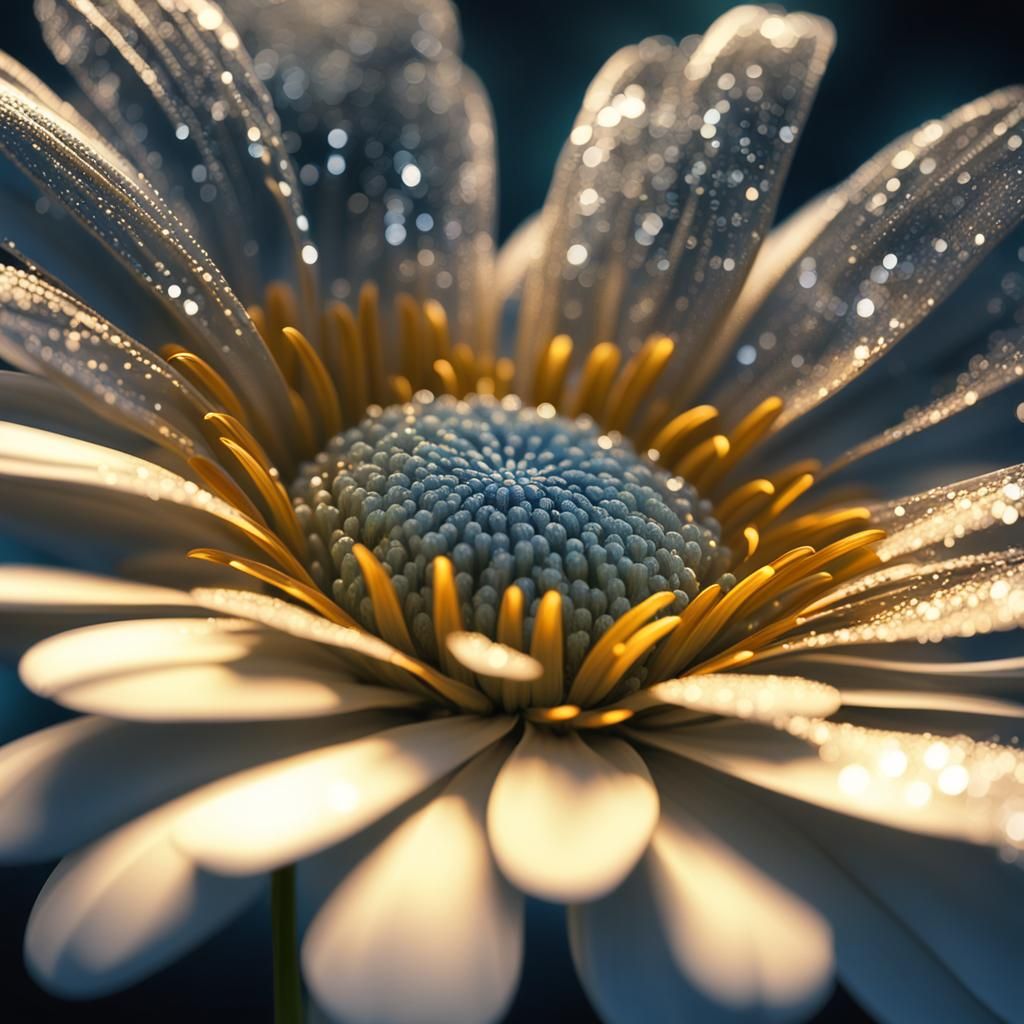 Enchanted Daisy: A Detailed Fantasy Illustration