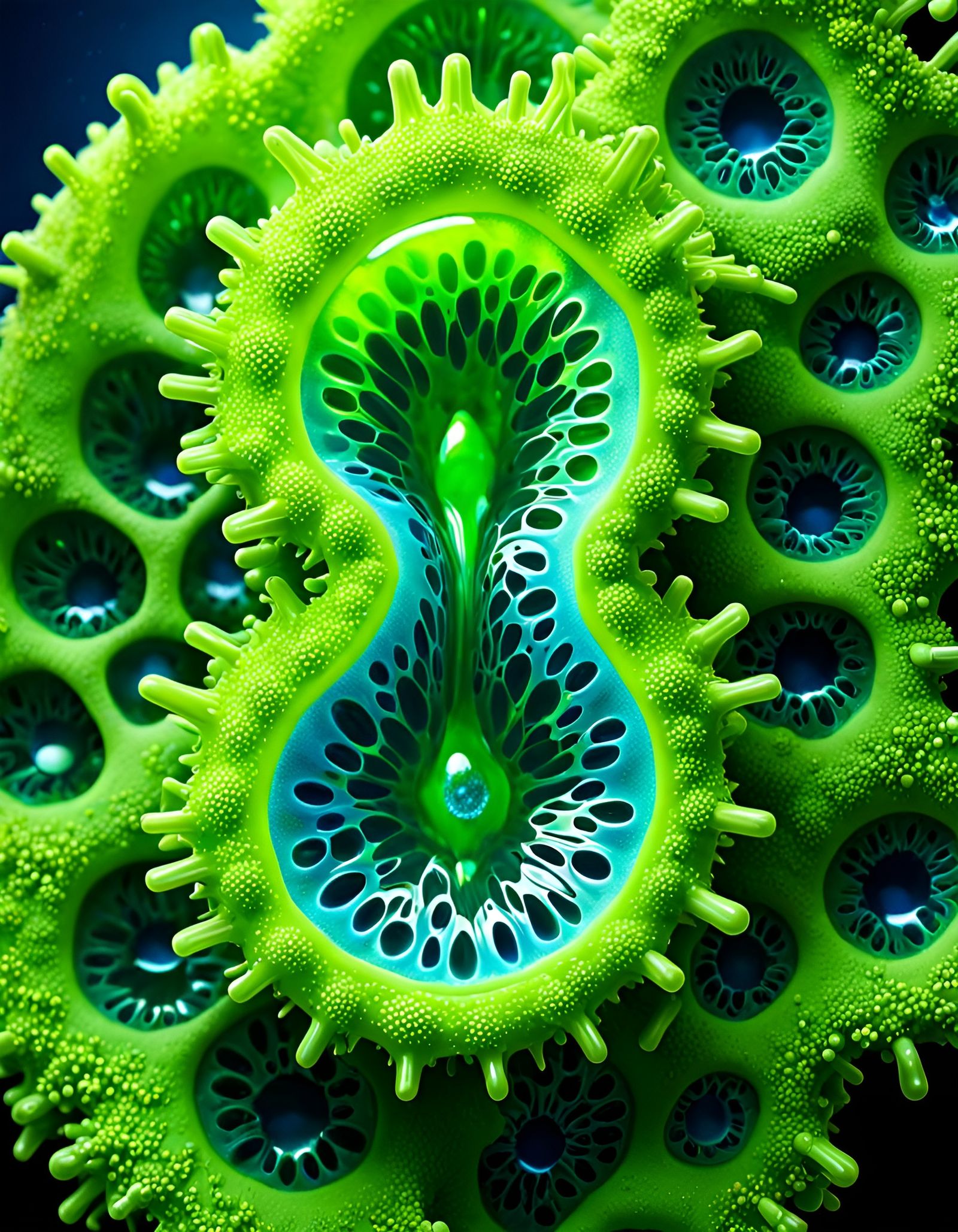 Biopunk Amoeba Lava Lamp Digital Art