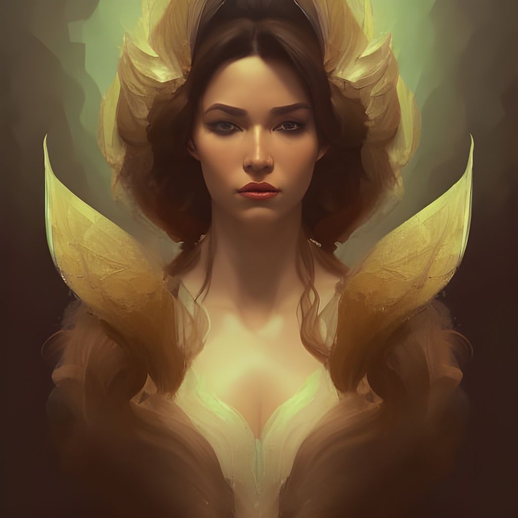 Lady Aries: Hyperdetailed Portrait in Art Nouveau Style