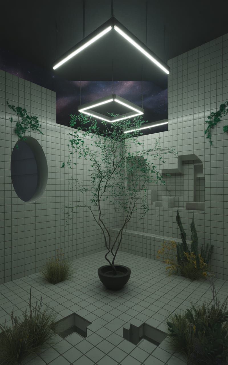 Neongray Hallucinating Vines That Shine