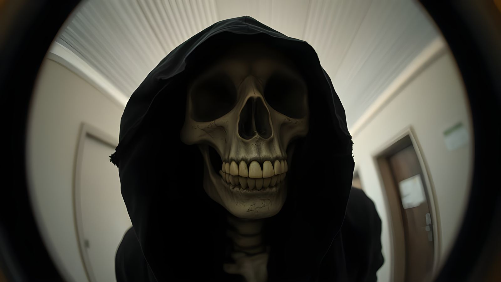 Ominous Figure at Peephole, Digital Art